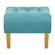 thumbnail image 2 of Set Pouf Wood 1c Felpa 01 Turquesa, 2 of 5
