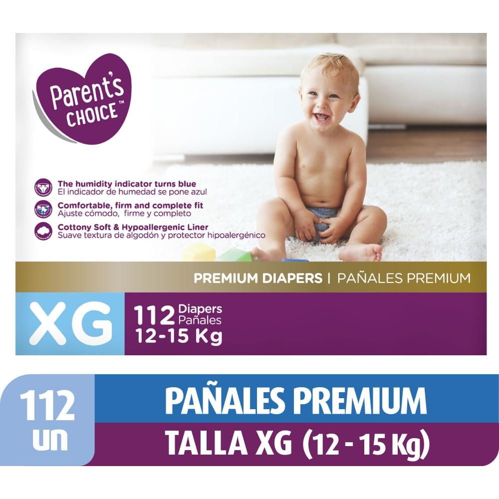 Pañales Premium Talla Xg 112 Un 112 Un Parent's Choice