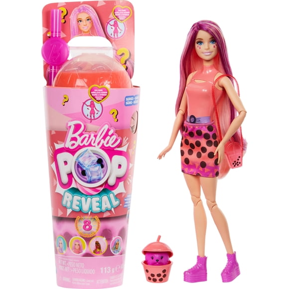 Muñeca moderna Barbie Pop Reveal Bubble Tea con 8 sorpresas