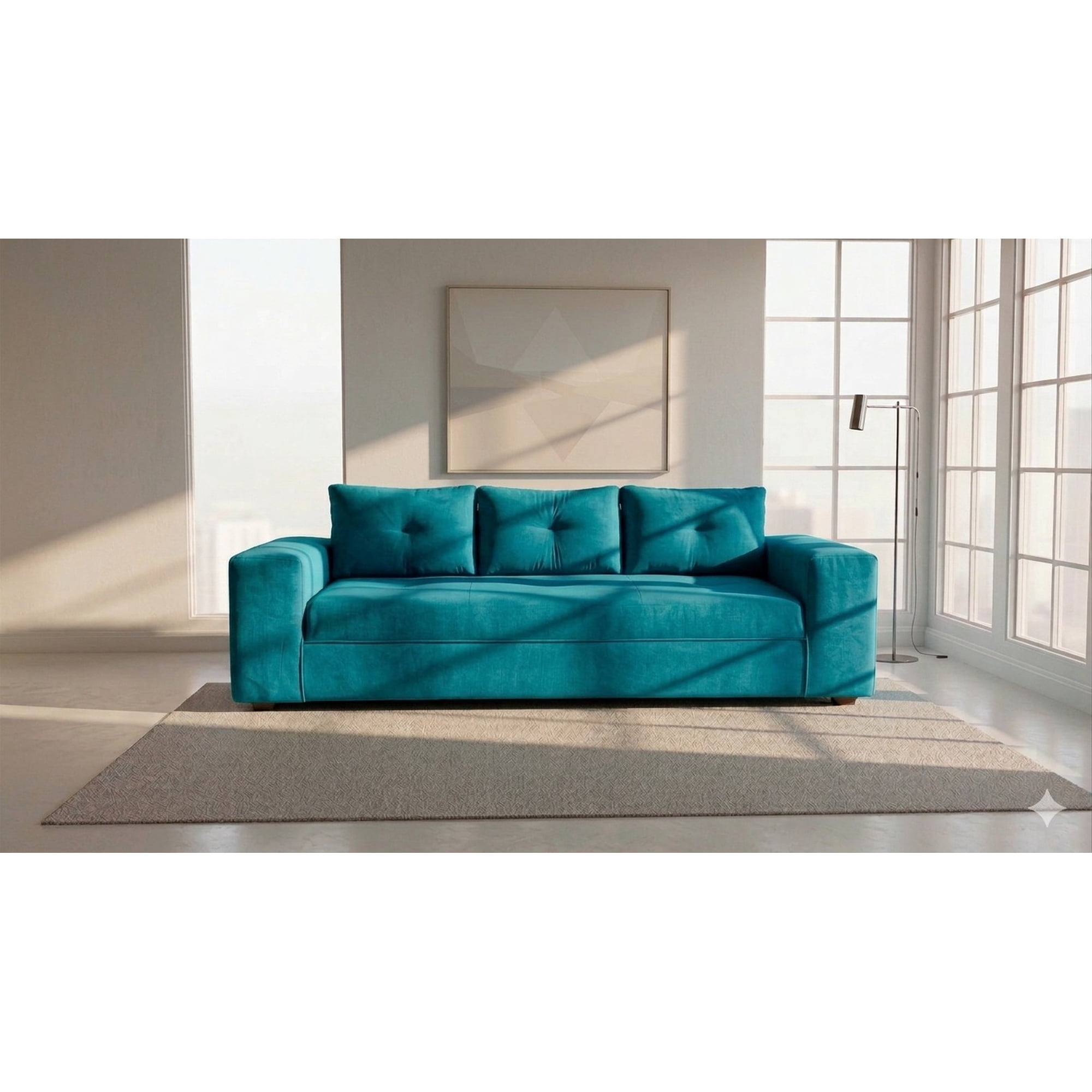 Deco Outlet - Sofa Praga 3 Cuerpos Felpa Calipso