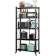 thumbnail image 1 of Estante Plegable Con Ruedas Multiuso Almacén Acero 5 Niveles, 1 of 7