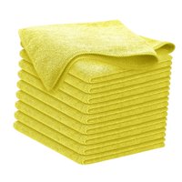 Magideal - 10 Paños De Limpieza De Microfibra, Toalla Para Limpiar Platos Húmedos Y Secos, Toalla De Cocina Absorbente, Ollas De Oficina Y Paños Para Lavar Plato Amarillo