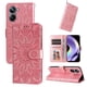 thumbnail image 5 of Funda tipo cartera FOXDOCK para Realme 10 Pro 5G , diseño girasol en relieve, cuero PU, cierre magnético, soporte y tarjetero, 5 of 5