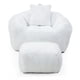 thumbnail image 2 of Giant Bean Bag Chair withFootstool, Oversized Bean Bag for Adults and Kids, Faux Fur Shell-Shaped Large Chair with Filler, Stuffed Big Accent Sofa, Floor Sofa for Gaming,Reading Living Room Bedroom, 2 of 3