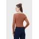 thumbnail image 3 of Polera Mujer Rib Botones Café, 3 of 4