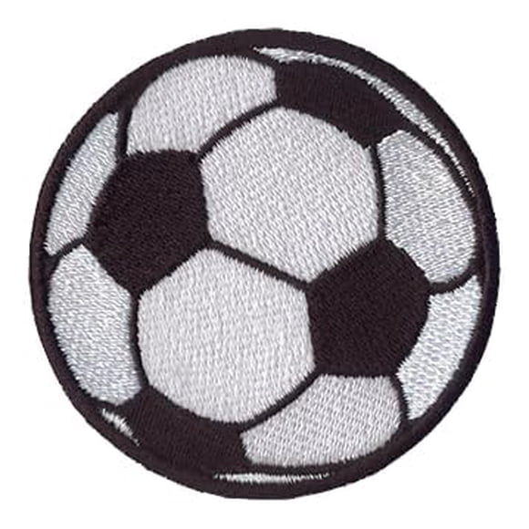 Parche bordado de balón de fútbol Digitemb, aplicación con plancha o cosido