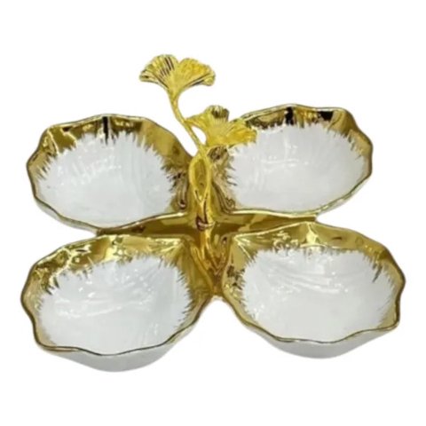 Genérico - Bandeja Decorativa Servir Diseño Marino 4 Compartimentos Jhn