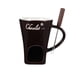 thumbnail image 3 of Taza para fondue con tenedor, olla para derretir , taza para derretir chocolate, taza para calentar fondue, taza para refrigerio, calentado , MarrÓn marrón, 3 of 5