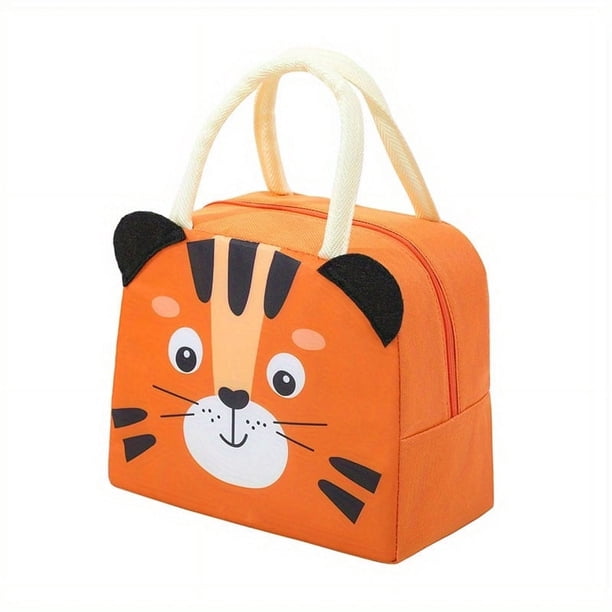 1pc 3D Three-dimensional Lunch Bag, Cute Cartoon Lunch Bag, Lunch Box Bag, Handbag, Storage Insulation Bag, Canvas Lunch Box Bag
