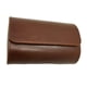 thumbnail image 3 of Estuche De Viaje Con 2 Ranuras Para Reloj, Organizador De Cuero PU Para Hombres Y Mujeres, Marrón, 3 of 5