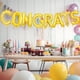 thumbnail image 4 of Pancarta con forma de globo Broeify con la palabra «FELICIDADES», 40 cm, dorada, para celebraciones, 4 of 6