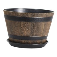 Ioensy - Maceta Rústica Con Adorno Decorativo Para Plantas, Para Oficina, Mesa, Patio, L