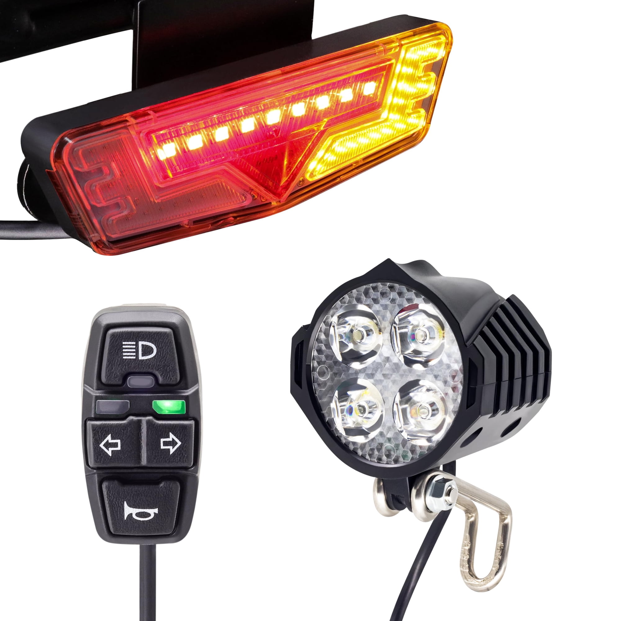 Kit De Luces Para E-bike Onature 400 Lm Con Luz Delantera, Trasera Y Direccionales