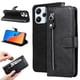 thumbnail image 1 of Funda con Cremallera para Xiaomi Redmi 12 4G, Carcasa Cartera de Cuero PU con Soporte y Tarjetero, 1 of 6
