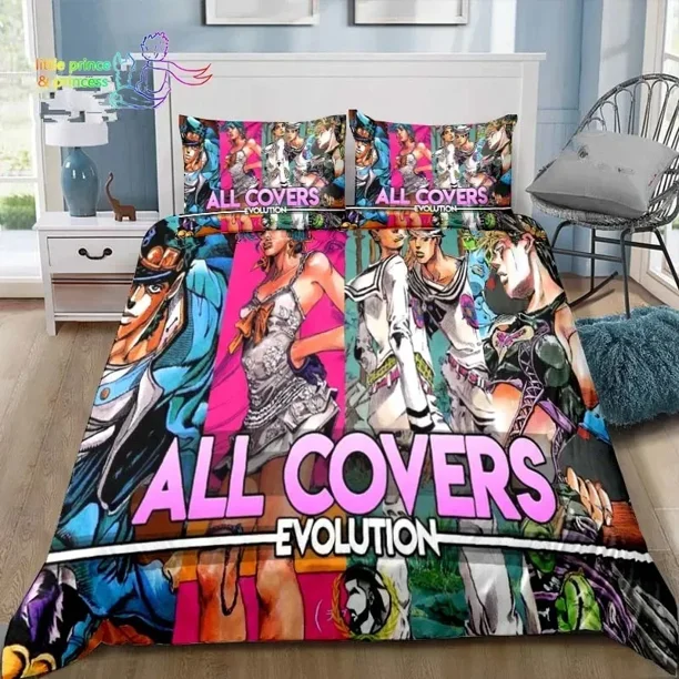 JoJolion Adventure Bedding Set Bed Set Adult Kid Bedroom Printed Bedding Gift Bed Sheets