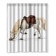 thumbnail image 1 of Cortina de ducha con diseño de caballo enredado Maximus, juego de cortinas de baño con ganchos, tamaño 60 x 72 pulgadas, 1 of 3