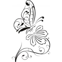 Rienda Libre Graphics - Decomural Delicate Butterfly Floral Ws-18580