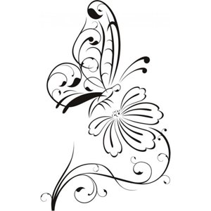 Rienda Libre Graphics - Decomural Delicate Butterfly Floral Ws-18580