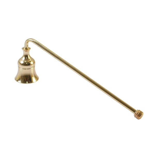Herramienta de extinción de velas, tapón de vela de Metal, cubierta de extinción de mecha con mango largo para amantes de las velas, longitud versátil Dorado