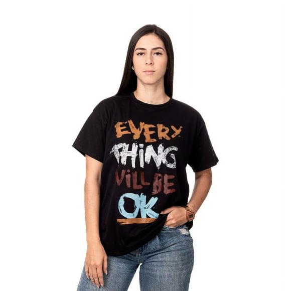 Polera Mujer Oversize Estampado Urban Negro Sigel Talla M