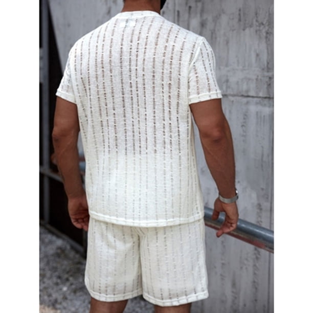 Polera Hombre Manga Corta Tejida Estilo Casual Verano 0260