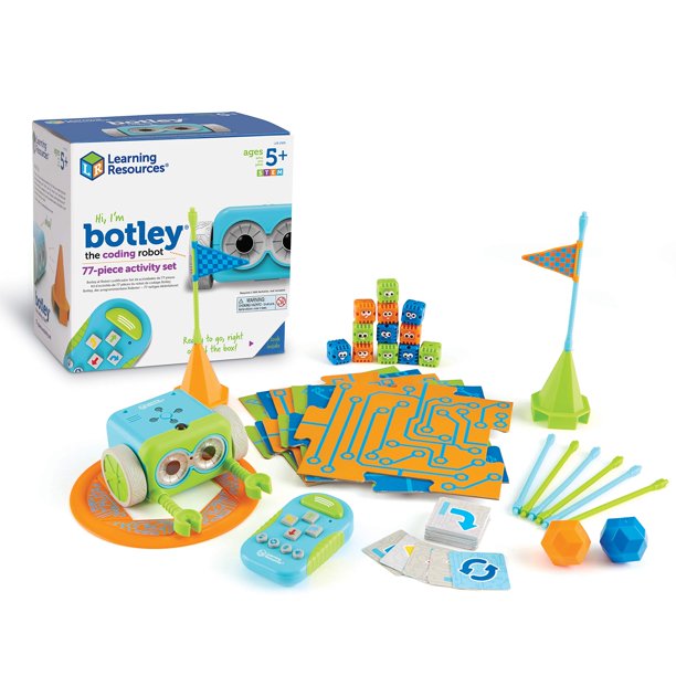 Botley de recursos de aprendizaje para robots de codificación con 77 piezas para mayores de 5 años