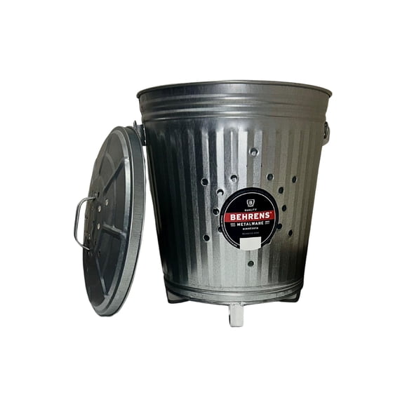 Behrens Cubo de Compostaje Exterior de Acero Galvanizado de 28.5L