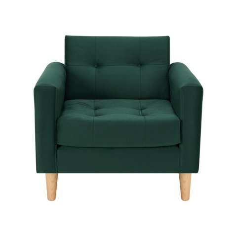 Bodevir - Sofa Retro 1C Felpa 05 Verde Botella