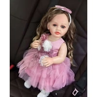 Genérico - Muñeca Realista Bebé De 55 Cm 100% Silicon Con Vestido Y Accesorios