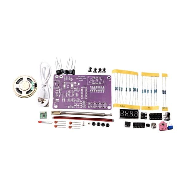 Kit de radio kit de práctica de soldadura, resistente, aprendizaje de soldadura y enseñanza 87-108 Radio de bricolaje para adultos principiantes Sin caparazón