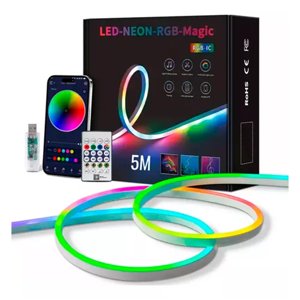 Genérico - Tira Cinta Led Neón Flex Rgb Bluetooth 5Mtrs Usb Control App
