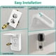 thumbnail image 4 of Maximize Your Space with Our 1pc Outlet Shelf Wall Holder - Perfect for Smart Home Speakers and More! Easy to Install in Just a Minute, Holds Up to 10lbs, and Comes in a Decorative Standard Vertical D, 4 of 4