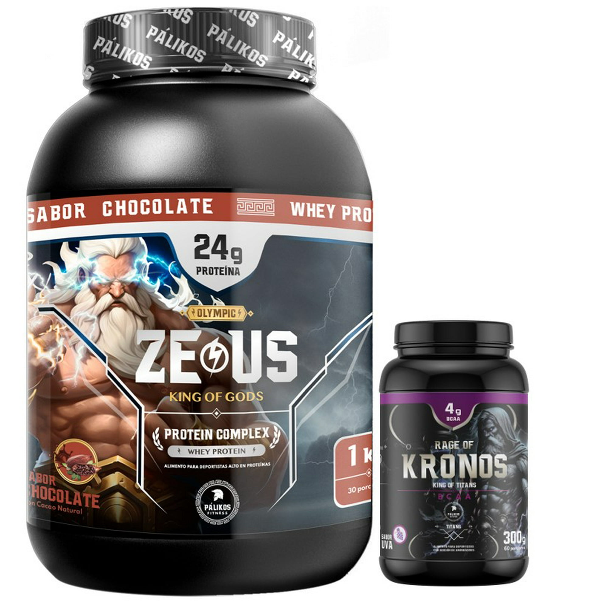 Proteina Zeus Complex 1Kg Chocolate + Kronos 300G