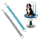 thumbnail image 1 of Uxcell Lazos de Aseo para Perros, Correa de Extensión de Brazo de Mesa Ajustable de Nylon con 6 Anillos en D Blancos (Azul Claro/Gris, 2 Piezas), Destinado para Baños Fijos de Perros y Corte de Pelo, 1 of 7