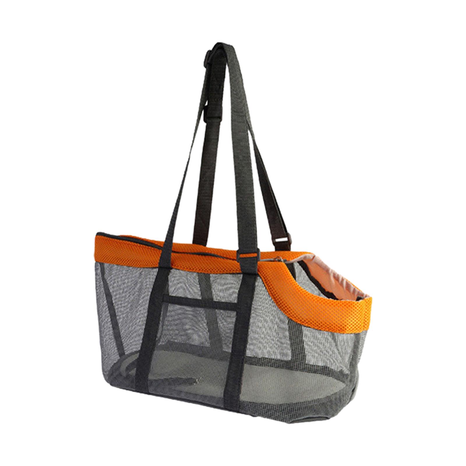 Magideal - Bolsa De Transporte Para Mascotas, Bolso, Jaula, Perrera, Portátil, Con Tapete Extraíble, Bolso De Mano, Bolso De Viaje Para Perros Pequeños, Gatos, G Naranja Gris