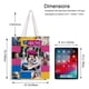 thumbnail image 5 of Carinha de Anjo Bolso de tela con estampado de lienzo para mujer, bolsa de compras reutilizable y estética, con cremallera interior, regalo para mujer,38*45cm., 5 of 6