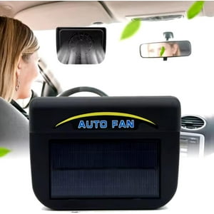 Genérico - Ventilador Portátil Solar Para Auto Negro