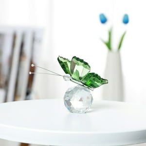 Veat00L - Base Esférica De Cinturón De Mariposa De Cristal, Selección De Materiales De Alta Calidad, Diseño De Mariposa Personalizado, Estatua De Decoración De Vidrio
