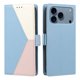 thumbnail image 4 of Funda con Solapa para iPhone 17 Pro, Diseño Tricolor con Ranuras, Azul Claro, 4 of 6