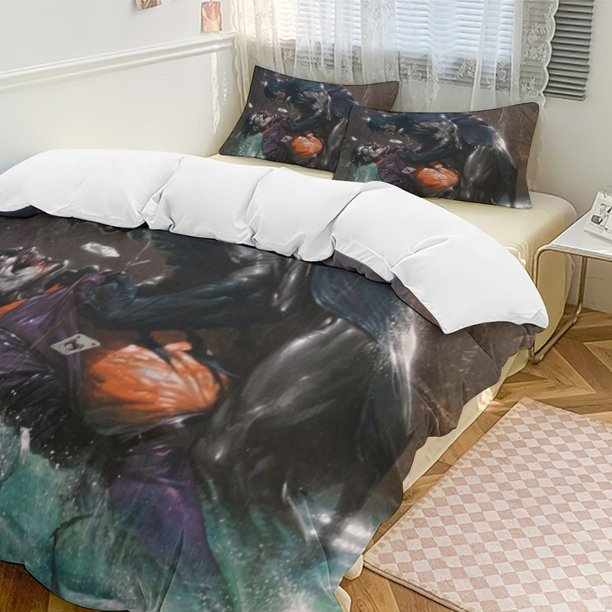 The Dark KnightCartoon Collection 3-Piece Comforter Set, Personalized Bedding Decor for Kids And Teens Bed Sheets