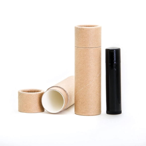Tubos de papel kraft para bálsamo labial KJ's Krafts, 25 unidades de 29 ml