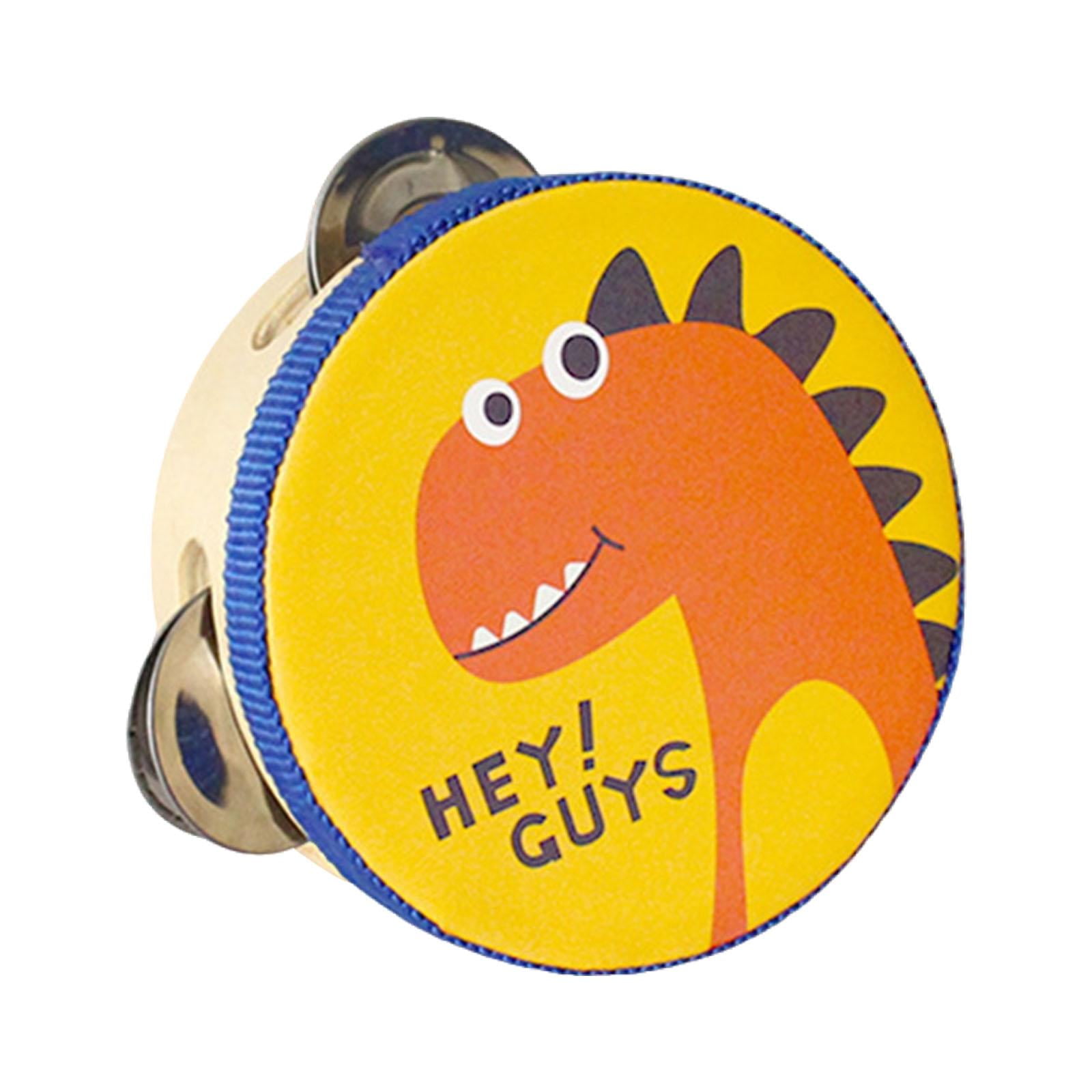 Bothyi - Pandereta De Madera De Mano, Juguete Educativo Con Campanas De Mano Para Juegos De Baile, Juguetes Ktv De 10 Cm Para Niñas