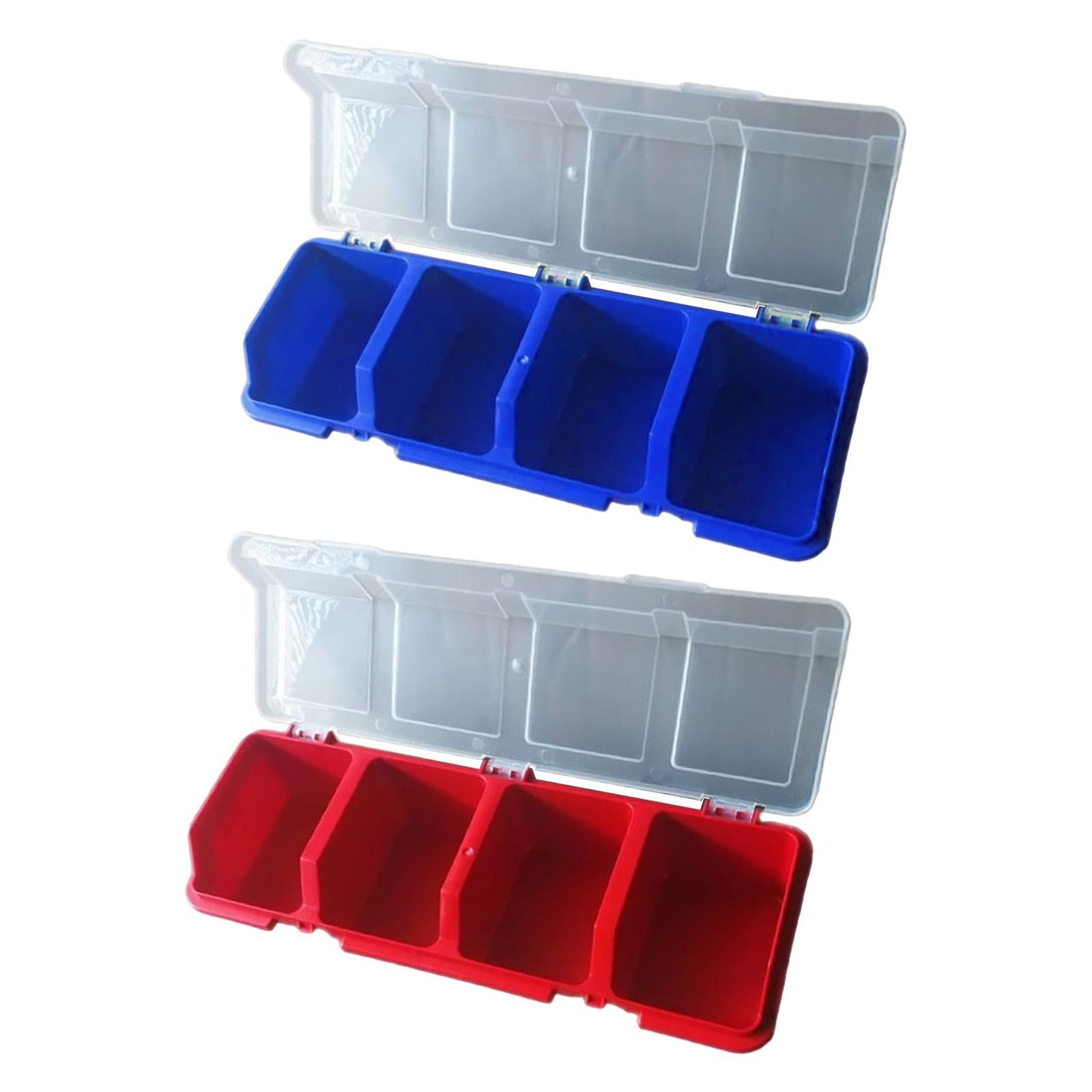 Ioensy - 2 Piezas Organizador De Tornillos Contenedores De Almacenamiento Para Tuercas Clavos Pernos Garaje