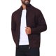 thumbnail image 4 of Chaqueta de punto con cremallera y forro polar grueso de invierno para hombre, cuello alto, L Burdeos, 4 of 6