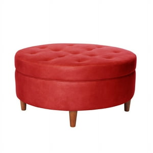 Latam Home - Pouf Paris Cuero Kentucky Rojo