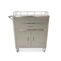 Glomed - Carro Clínico Almacenamiento 4 Compartimientos