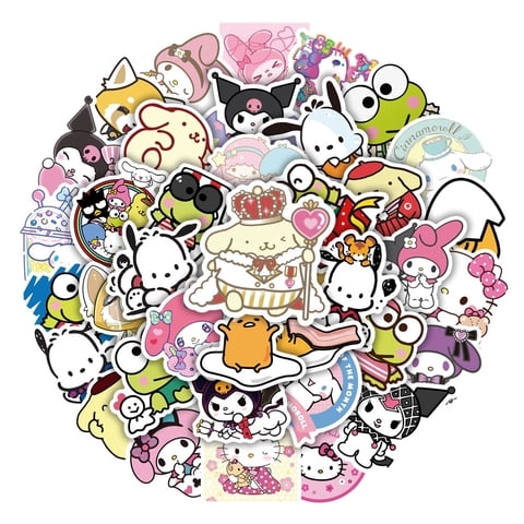 Estoykuku - Set Sticker Calcomanias Animación Sanrio Kuromi Melody Cute
