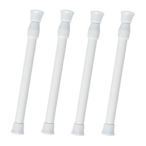 Magideal - Paquete De 4 Barras De Ropa, Pequeñas Barras De Tensión Con Resorte, Versátiles, Sin Necesidad De Taladrar, Finas Barras De Tensión Para Proyectos De