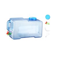 Ioensy - Contenedor De Agua Portátil Con Grifo Cubo De Agua Resistente Para Mochila De Senderismo 25 Litros