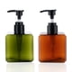 thumbnail image 1 of Paquete de 2 botellas dispensadoras de 250 ml, rellenables, de plástico, para loción, jabón y champú., 1 of 5